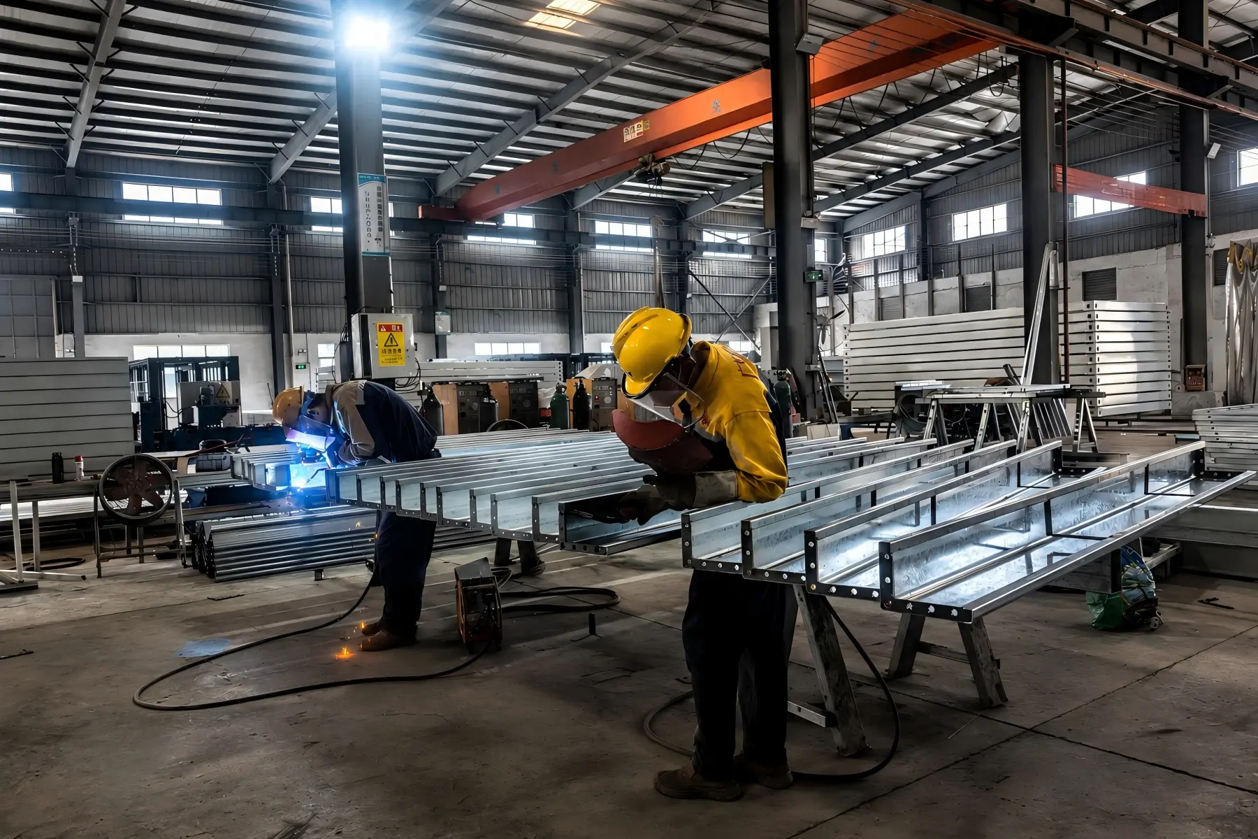 Prefab building production and assembly process